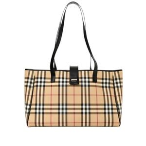 Burberry Tan and Black Checkered Baby Bag